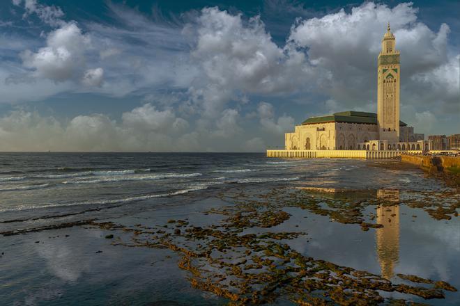 Impresionantes vistas de la mezquita Hassan II, Casablanca.
