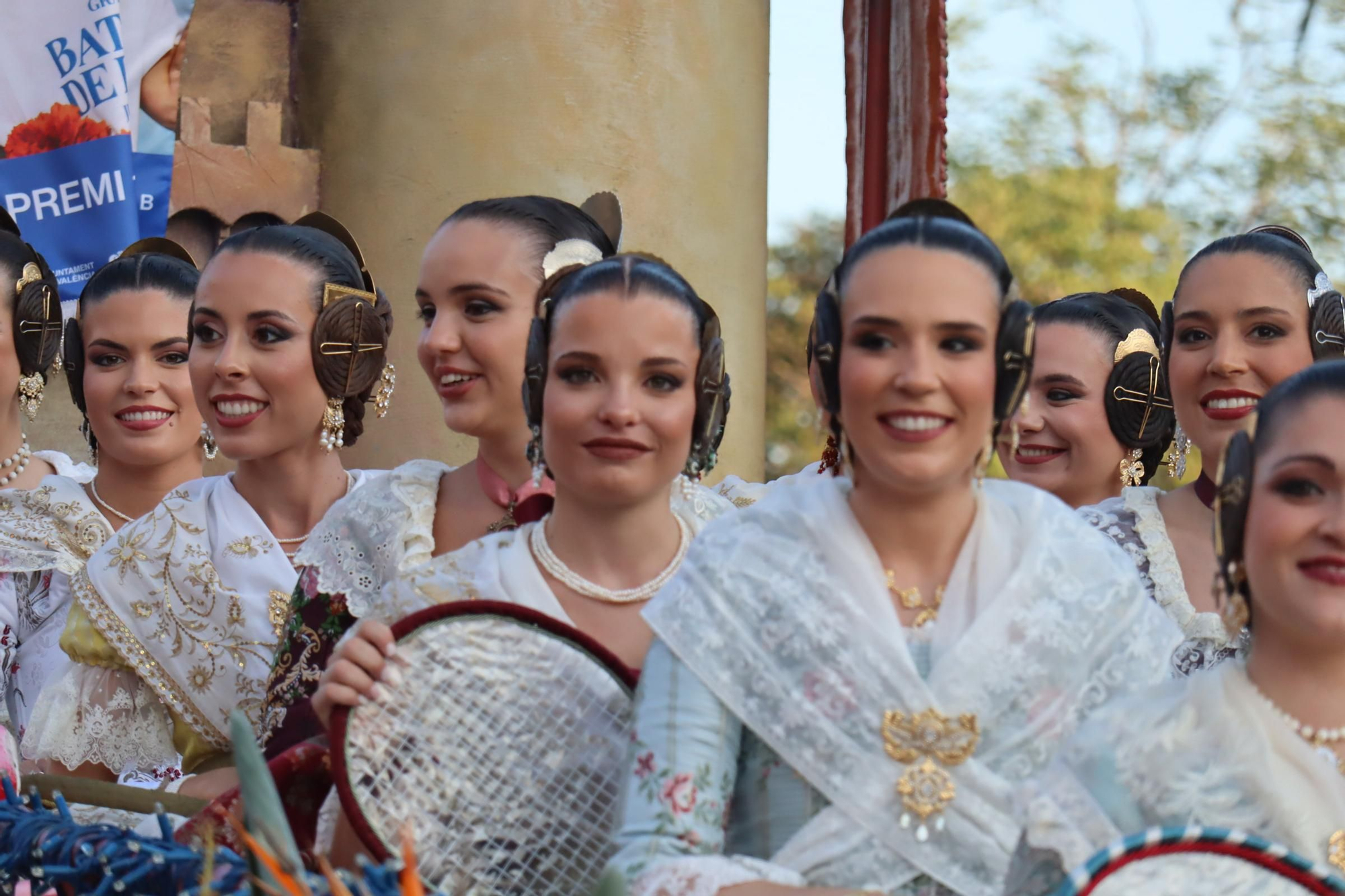 Las candidatas a Fallera Mayor de València 2026 se estrenan en la Batalla de Flores