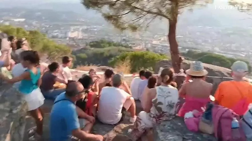 Cientos de personas han disfrutado del eclipse en el parque de Montealegre, en Ourense