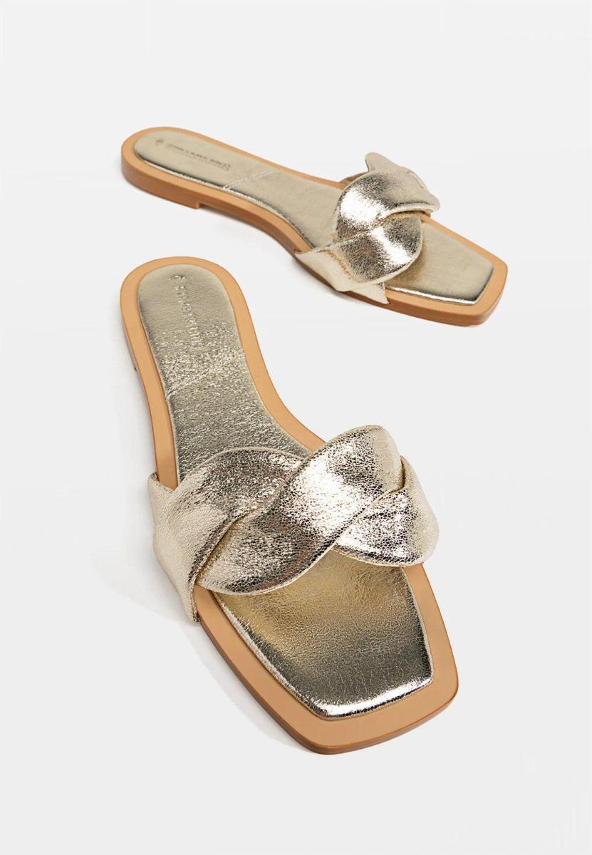 Sandalias de pala metalizadas