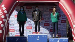 Podio K1: Maialen Chourraut (oro), Carmen Costa (plata) y Julia Cuchi (bronce)