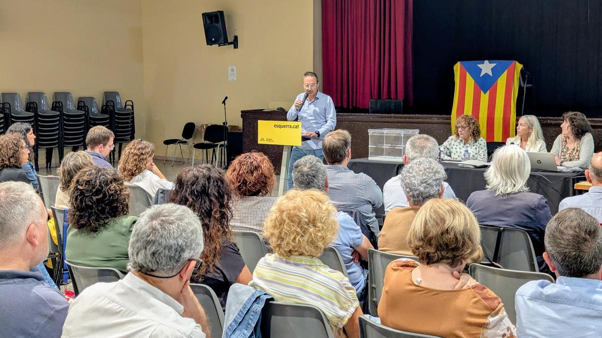 Salvador Busquets durant la seva intervenció al congrés celebrat a Callús