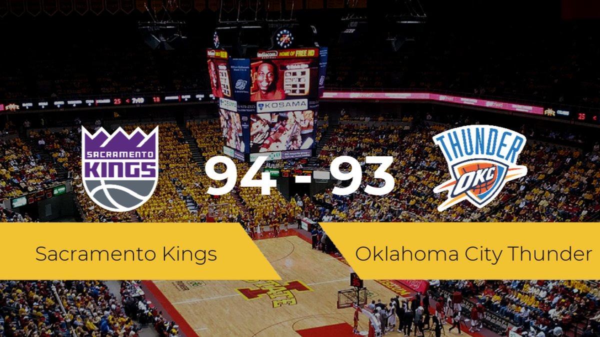 Sacramento Kings logra vencer a Oklahoma City Thunder en el Golden 1 Center (94-93)