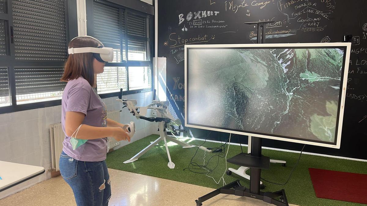 Aula de realidad virtual del instituto Maciá Abela para el ciclo de Acondicionamiento Físico