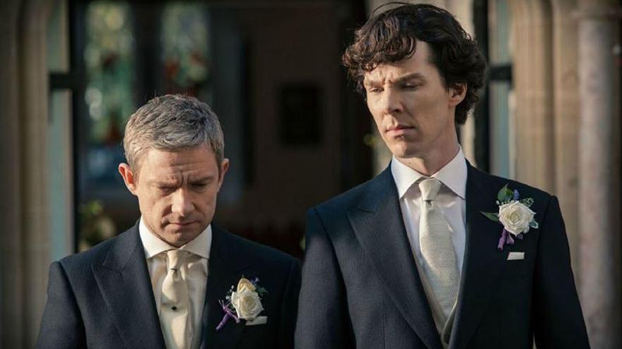 Cumberbatch y Freeman en &#039;Sherlock&#039;.