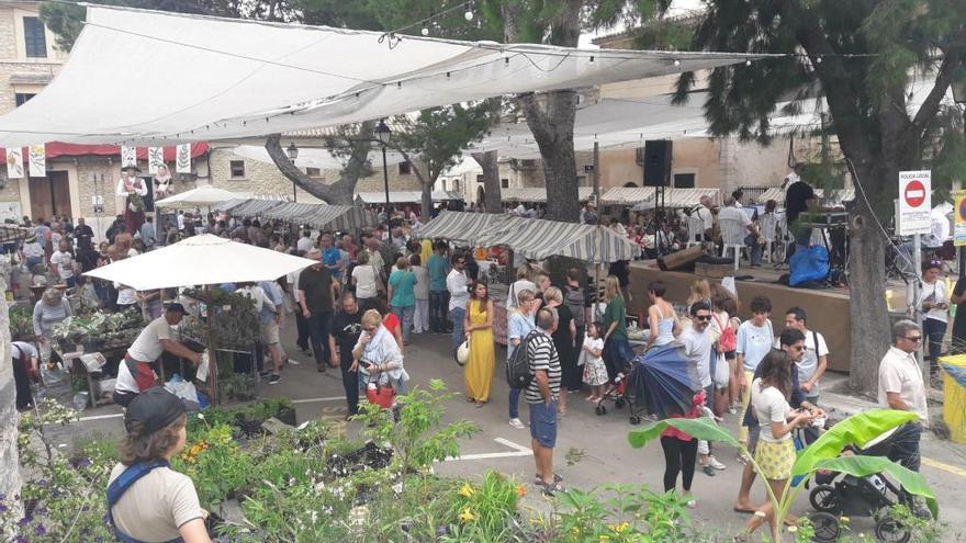 Imagen de la Plaça Major de Selva, hoy a mediodía.