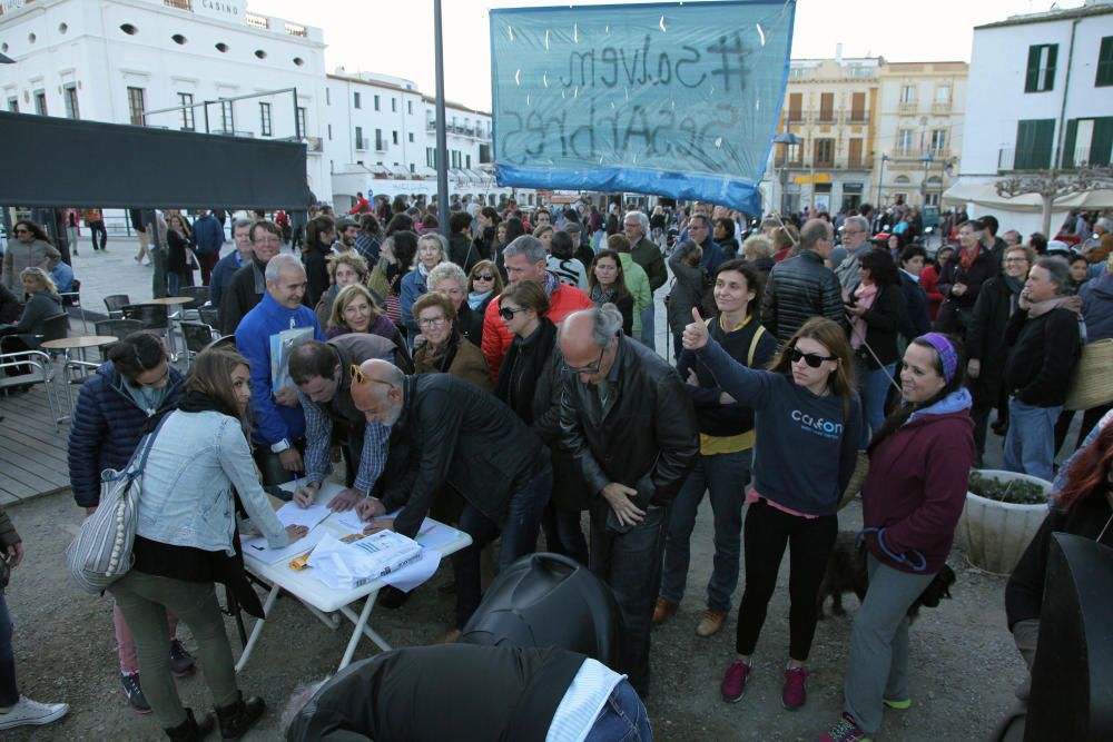 Protesta per la tala de plataners a Cadaqués