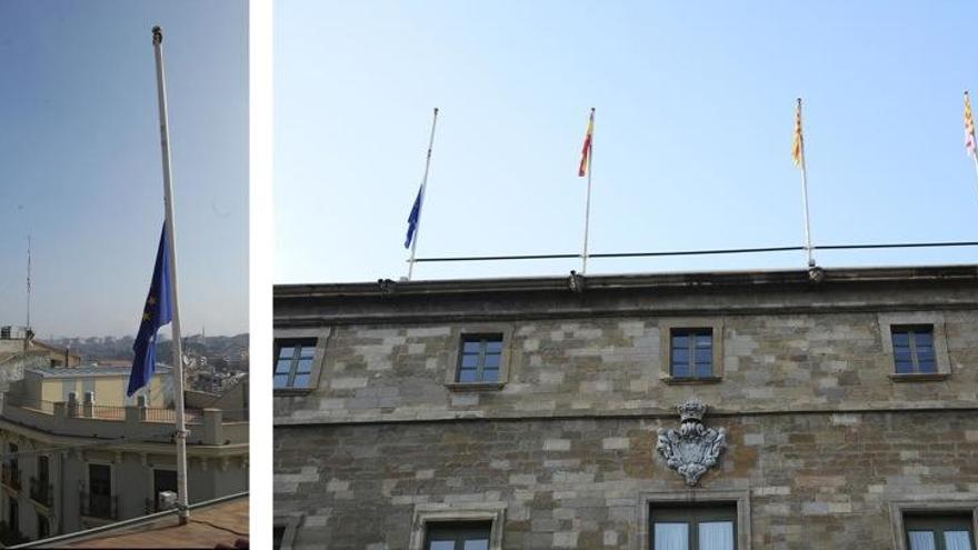 La bandera de la UE a mig pal