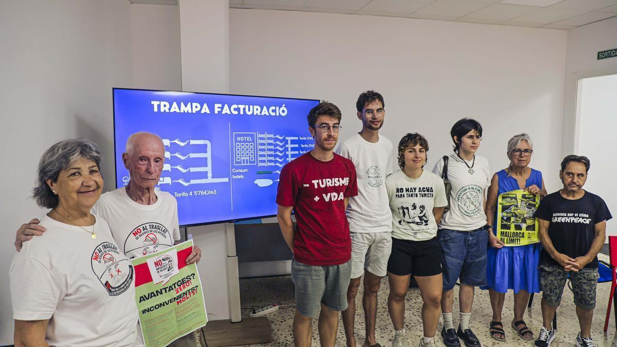 La plataforma 'Menys Turisme, Més Vida', Greenpeace, Terraferida y vecinos de Son Sardina