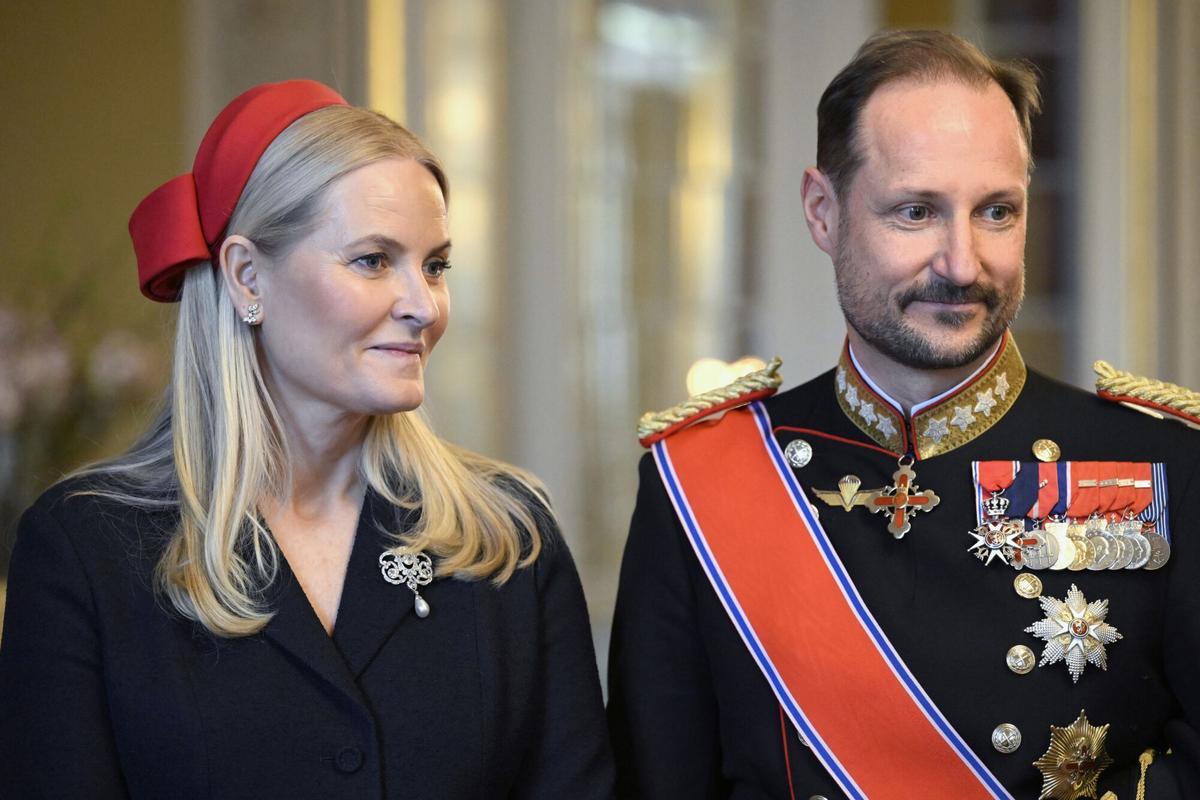 28/08/2026 Official photo in the Birds Room of Princess Mette-Marit Tjessem H¿iby and Prince Haakon of Norway on the first day of the official state visit of the Belgian royal couple to Norway, on Tuesday 24 March 2026. Belgian monarchs are on an official state visit to Norway from 24 to 26 March 2026. POLITICA Europa Press/Contacto/POOL DIDIER LEBRUN