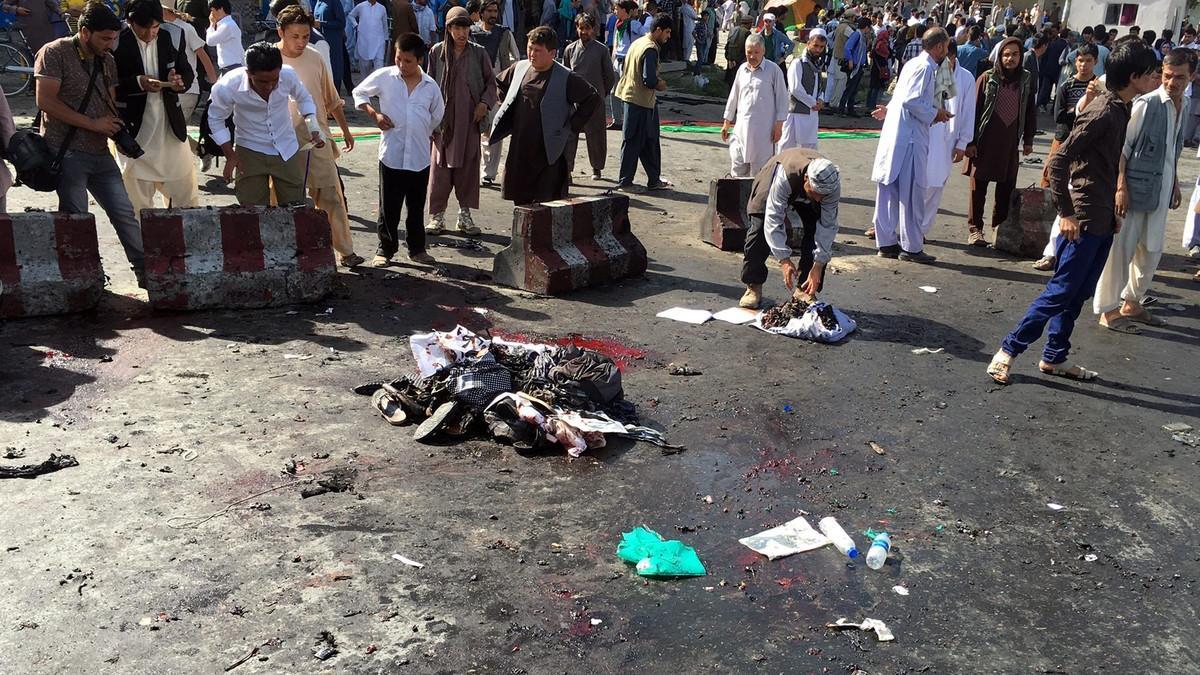 At least 20 people were kill in a bomb blast that hit protest demonstration in Kabul
