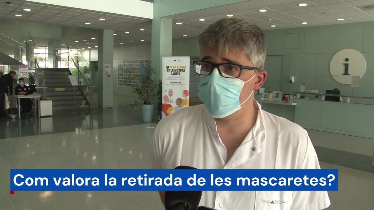 El director del Consorci Sanitari de l'Anoia, Jordi Monedero, diu que retirar mascaretes no suposarà cap col·lapse als hospitals