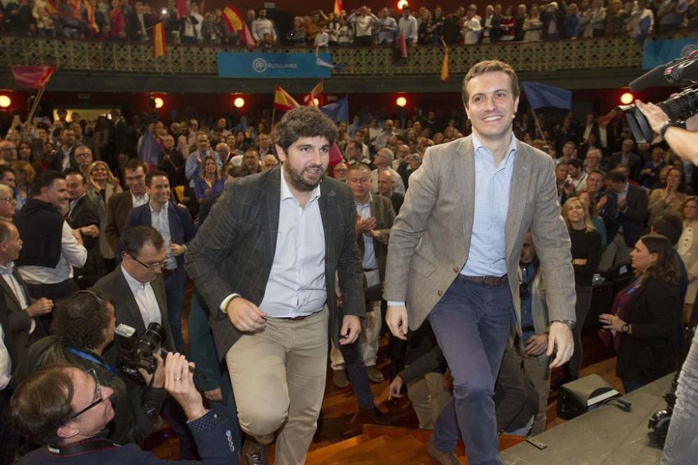 Casado apadrina las candidaturas de Ballesta y López Miras