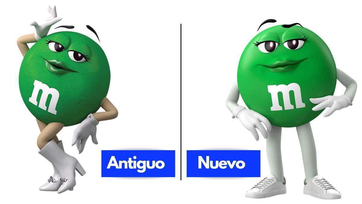 El rediseño de Verde, uno de los personajes animados que representan a M&amp;M's