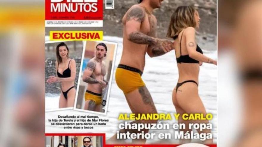 Alejandra Rubio y Carlo Costanzia, pillados bañándose en ropa interior