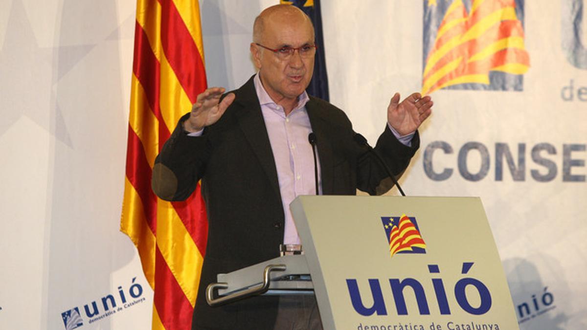 Josep Antoni Duran Lleida, en un acto político en Barcelona el 15 de diciembre del 2012.