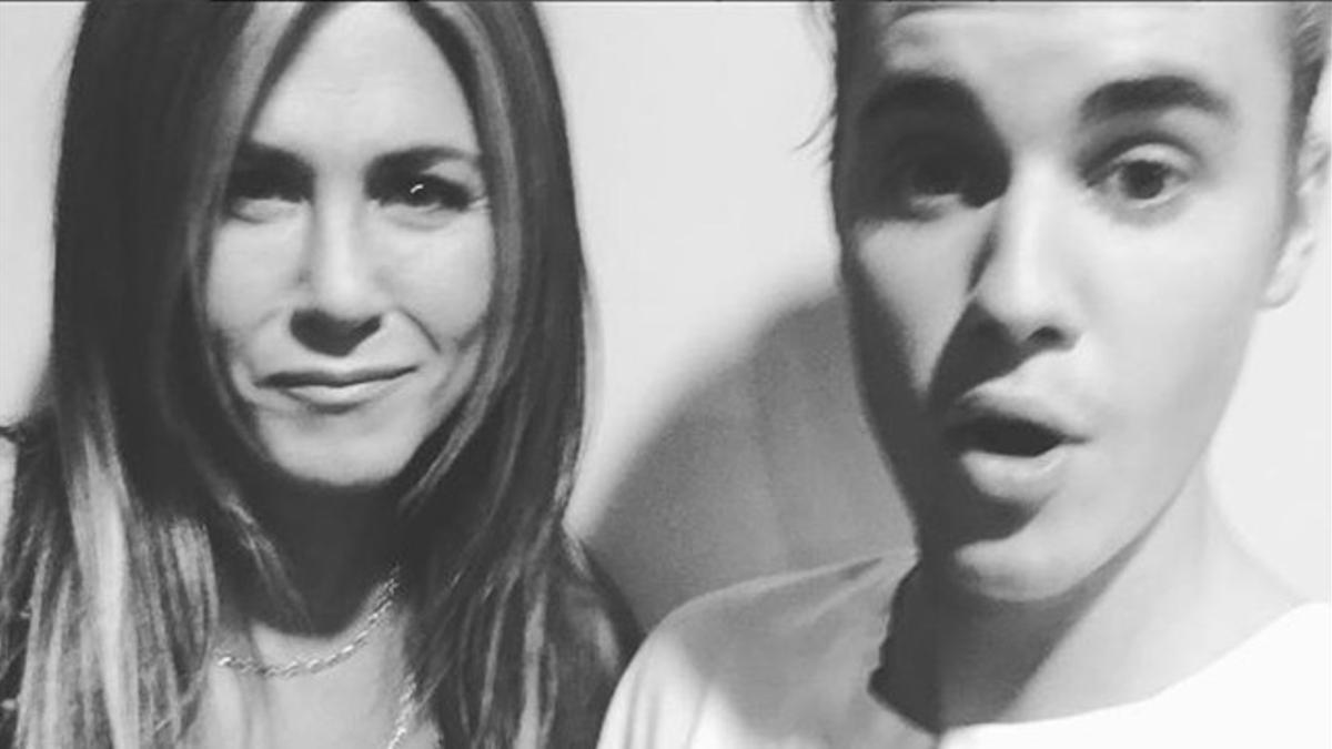 Jennifer Aniston y Justin Bieber.