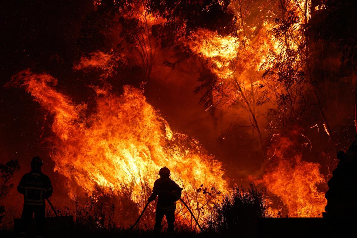 Evacuadas unas 1.400 personas por un incendio forestal en Portugal