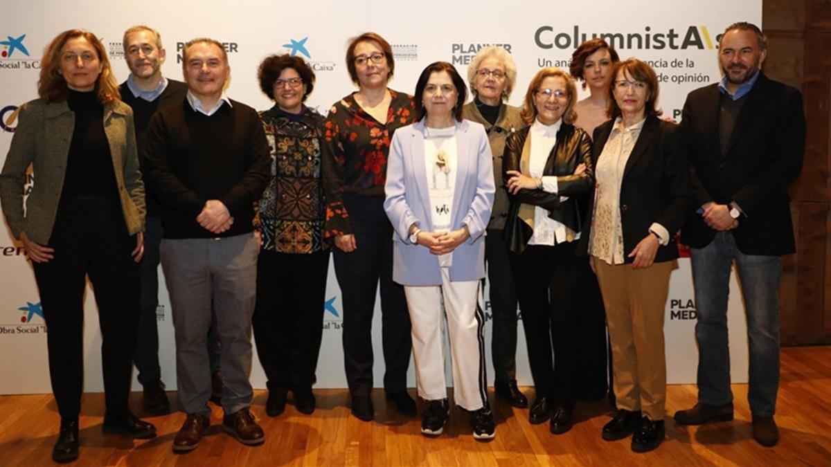 Presentación del informe sobre la presencia de la mujer en el periodismo de opinión, este martes en Madrid.