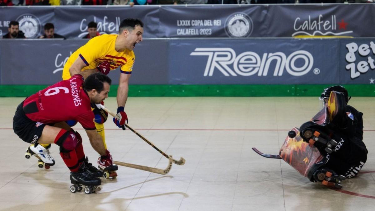 Acción del encuentro en el Joan Ortoll