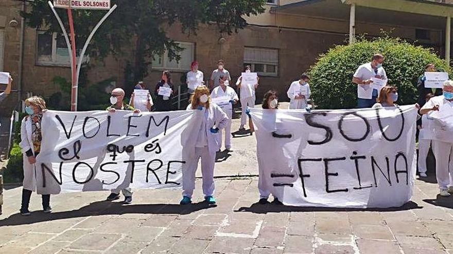 Una de les protestes dels treballadors del Centre Sanitari