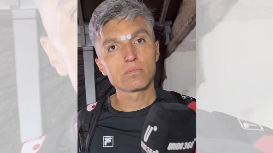 El exjugador del Real Zaragoza Dani Torres recibe un 'monedazo' en la frente tras ser sustituido: "Fue alguien que apuntó muy bien"