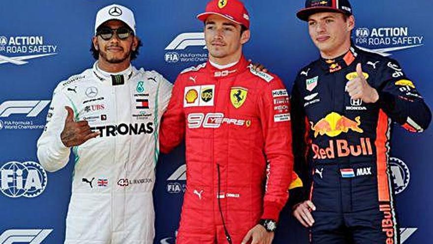Hamilton, Leclerc i Verstappen, els tres primers a Àsutria.