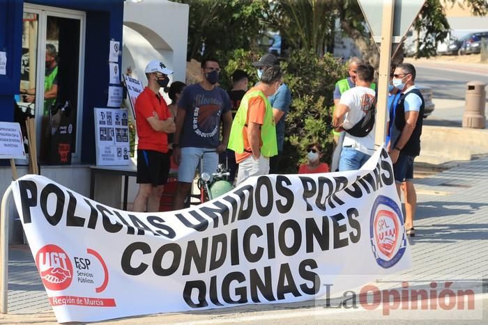 Protesta de policías en La Manga