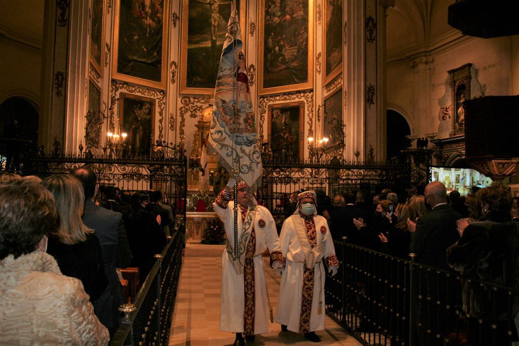 Pregón de la Semana Santa de Lorca del general de la Guardia Civil Miguel Martínez en la antigua colegial de San Patricio.