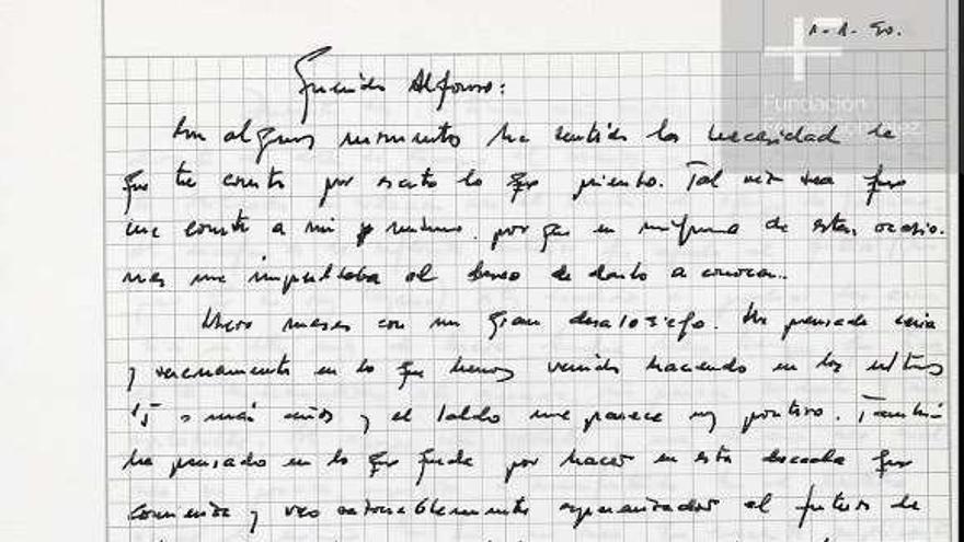 Borrador de la carta escrita por González a Guerra, en 1991. // FdV
