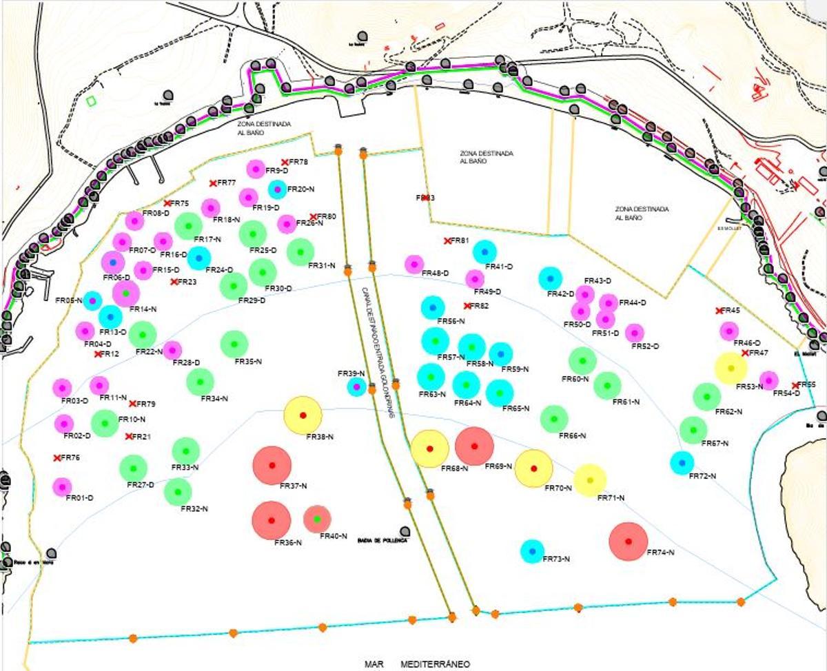 Boyas de fondeo regulado en Formentor