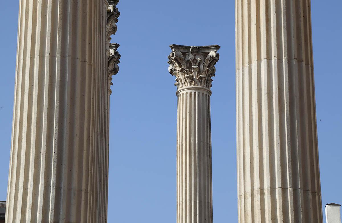 Columnas romanas, en Córdoba.