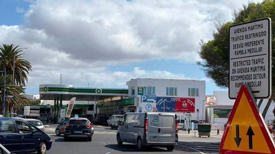Arrecife recomienda evitar la Vía Medular por nuevos cortes y desvíos