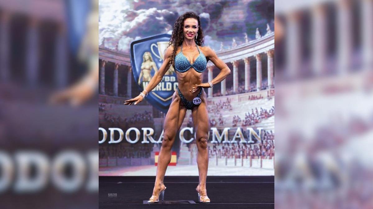 Teodora Coman, culturista de Formentera y campeona de España de bikini fitness.