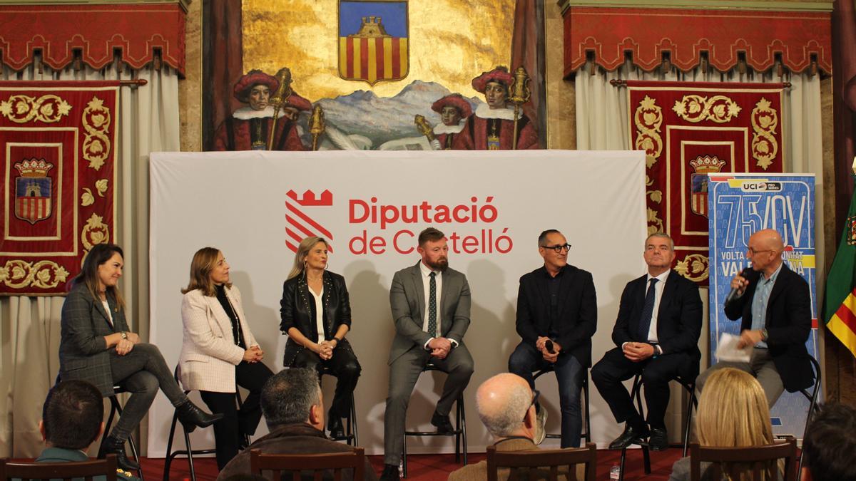 Organización e instituciones, durante la presentación del evento, que tuvo lugar en la Diputación de Castellón.