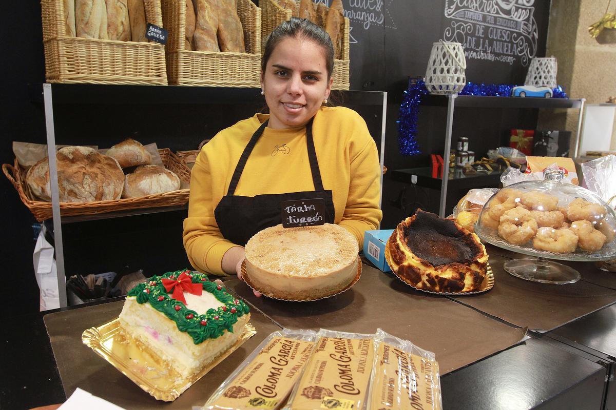 Los postres navideños en Ofreise, en la rúa da Paz.