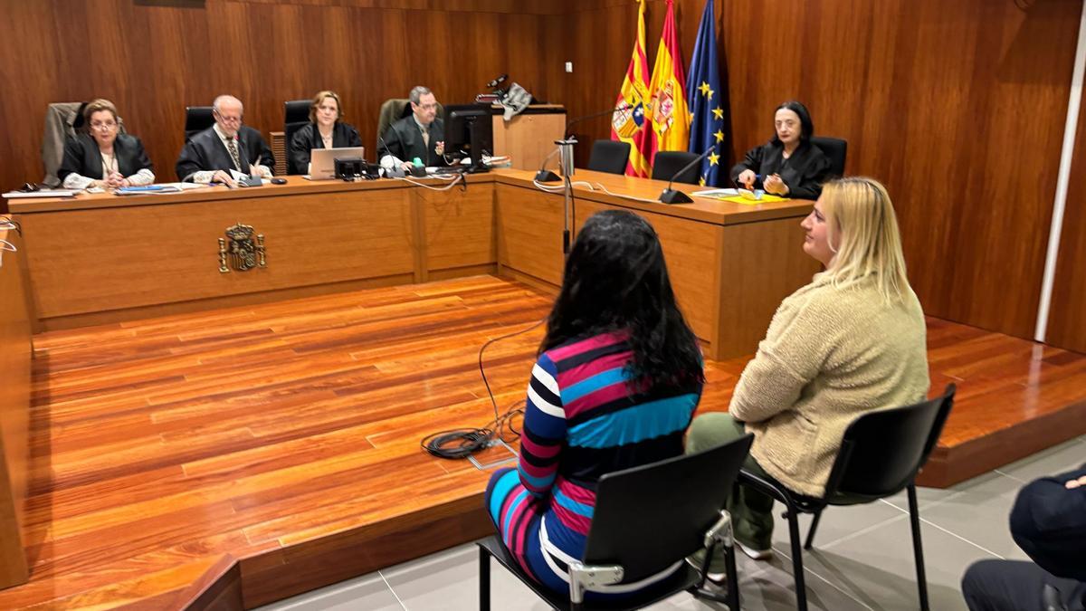 María Armanda de Jesús Proença, este martes, en el banquillo de los acusados de la Audiencia Provincial de Zaragoza.