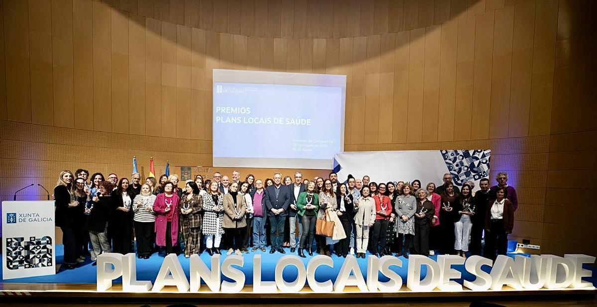 La gala para premiar los Plans Locais de Saúde, entre ellos el de Bueu.