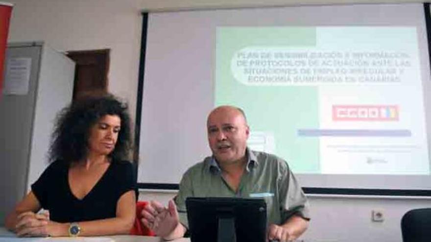 Gloria Gutiérrez y Juan José Arteaga, ayer. | acfi press