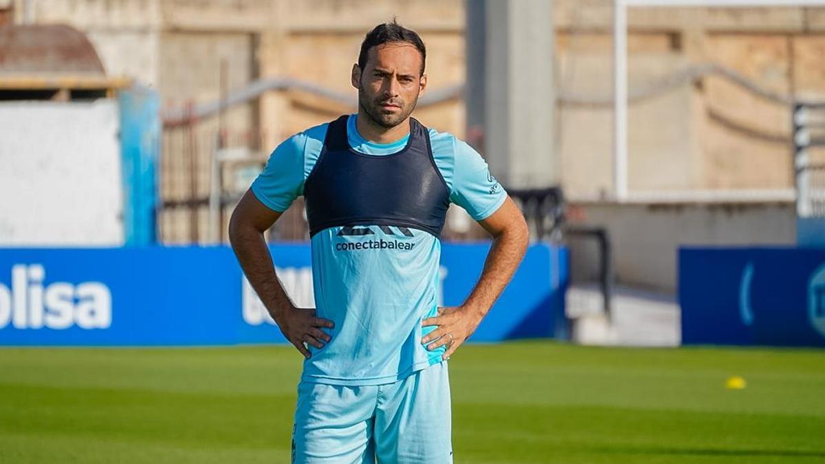 Petcoff, durante un entrenamiento en el Estadi Balear, en una foto de archivo.