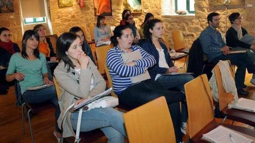 Los organizadores, ayer, durante la presentación.  // Rafa Vázquez