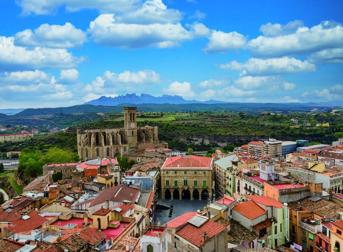 Vistà aèria de part del Centre Històric de Manresa
