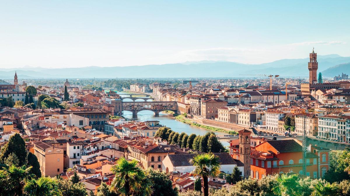 Vista de Florencia desde las alturas.