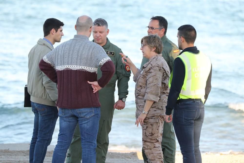 Las imágenes del accidente aéreo en La Manga