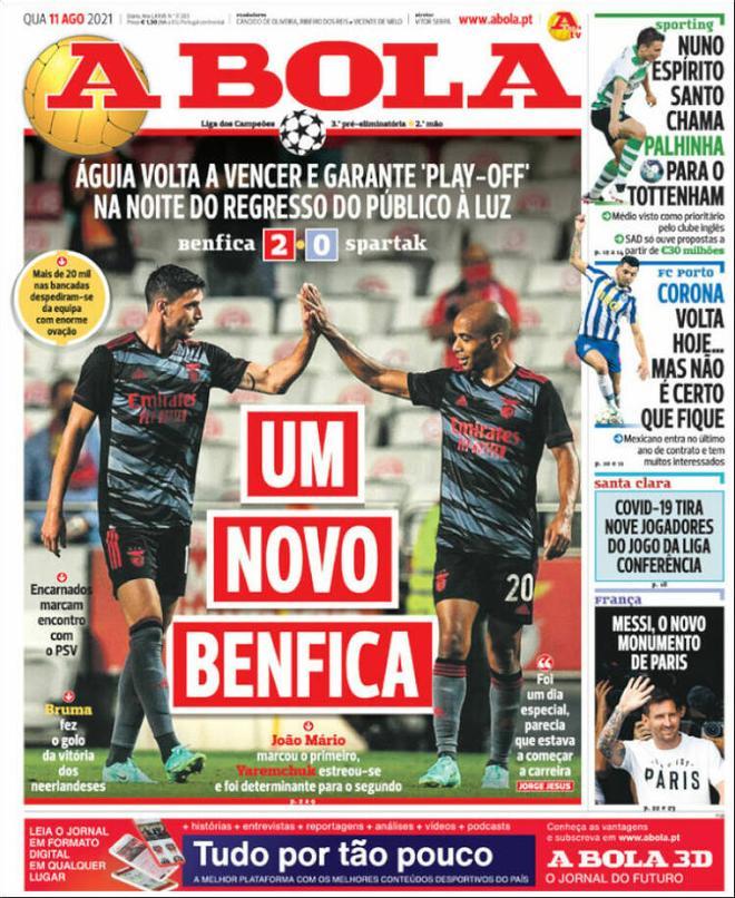 Portada de A Bola del 11 de agosto