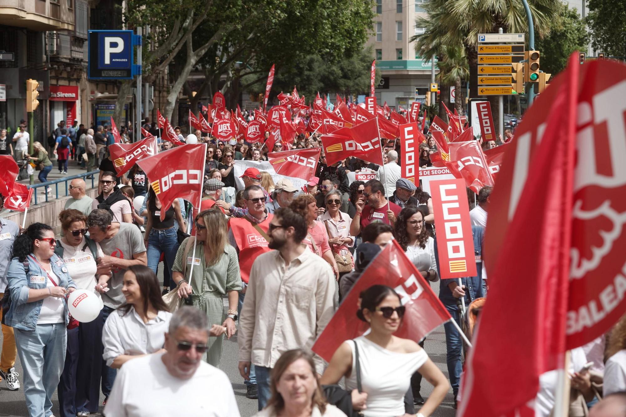 Manifestación del Día del Trabajador en Palma