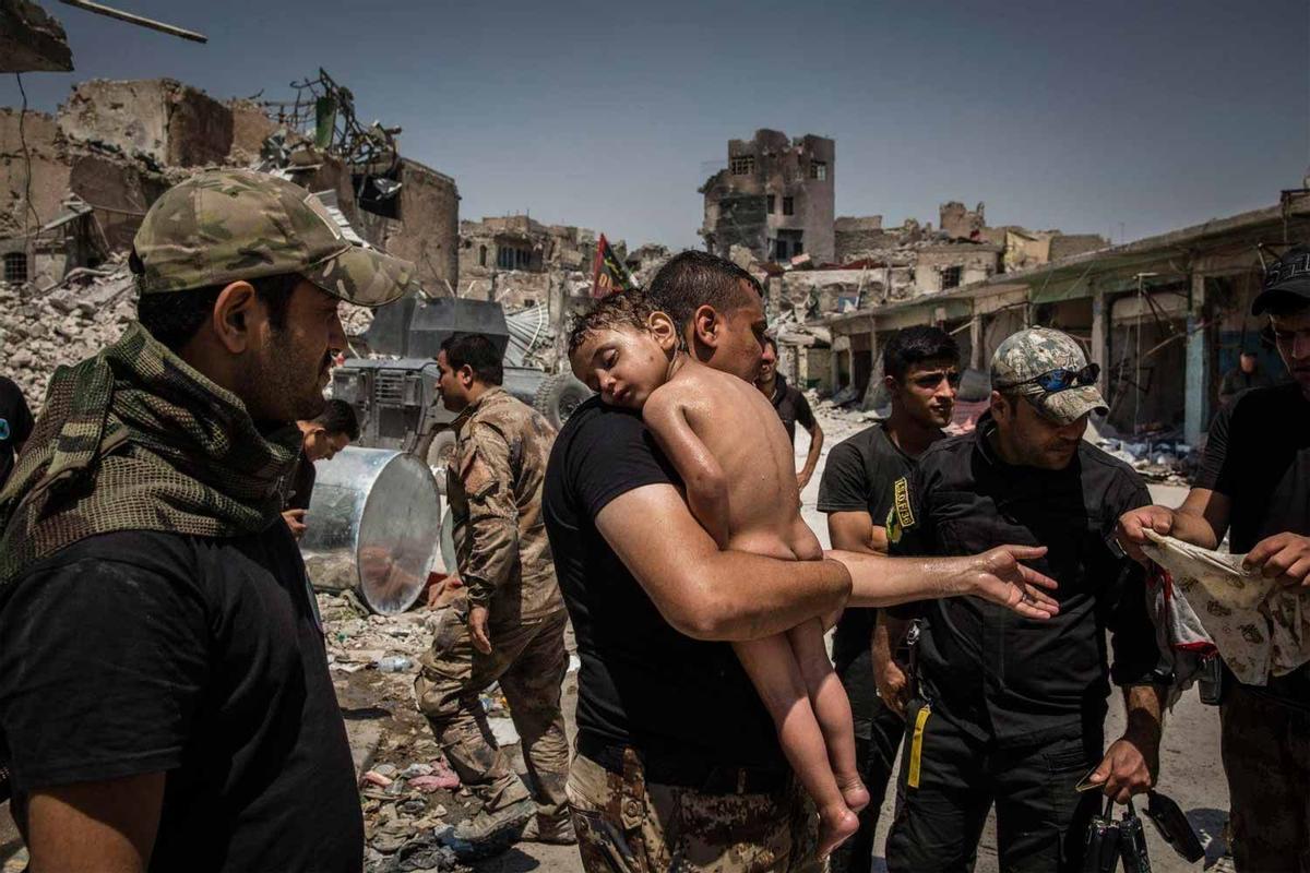 La Batalla de Mosul, niño