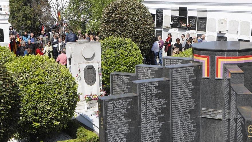 La fosa común de El Sucu, en el cementerio de Ceares, anotado ya como Lugar de Memoria Democrática