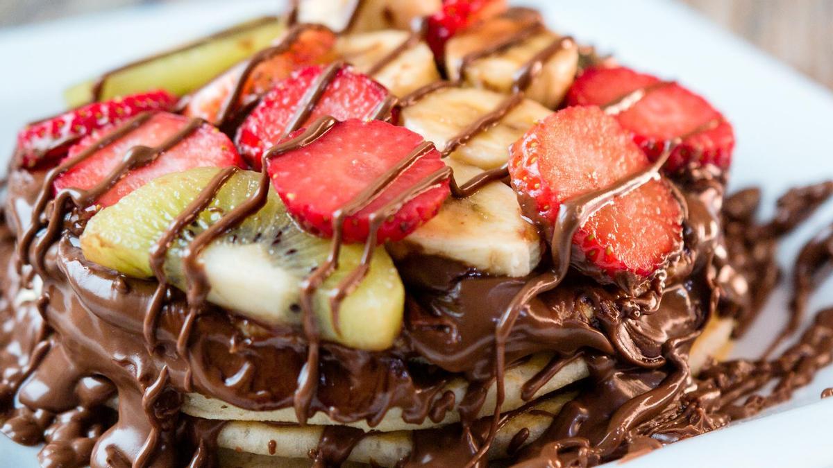 Tortitas de Nutella y frutas