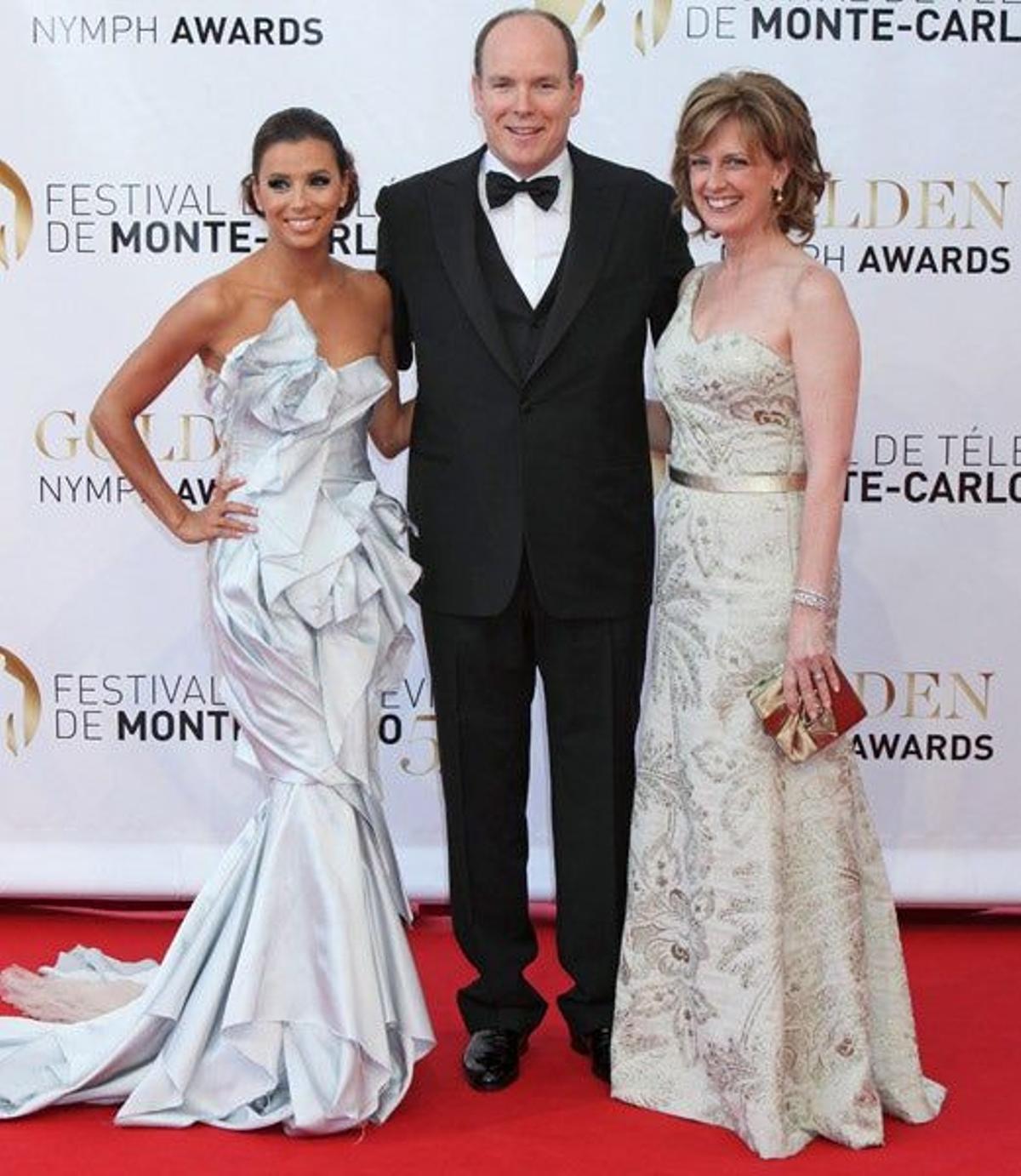 Eva Longoria, Anne Sweeney y el príncipe Alberto